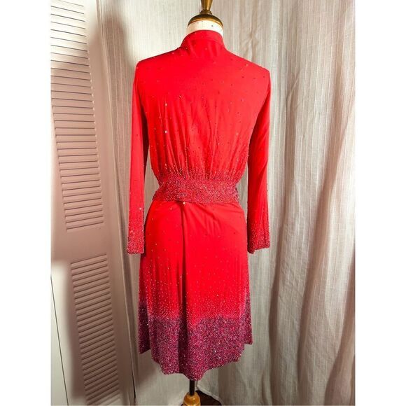 Emma Black | Women’s | Skirt Sets | Size 6/8 | Vintage Two-Piece Sequined Red Dr - Picture 5 of 12